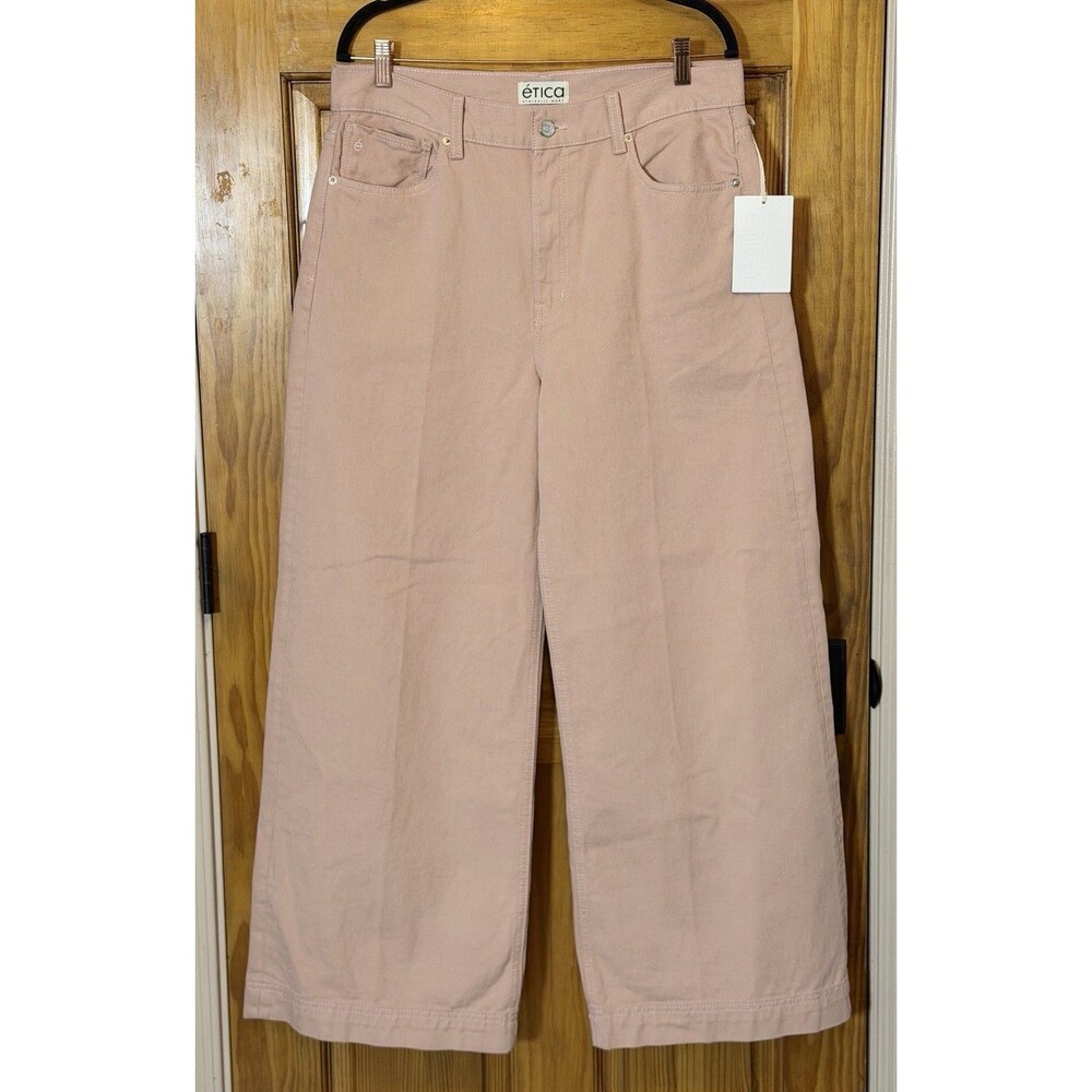 ÉTICA Devon High Rise Wide Leg Jeans NWT Pink Blush 32 Sustainable Anthropologie